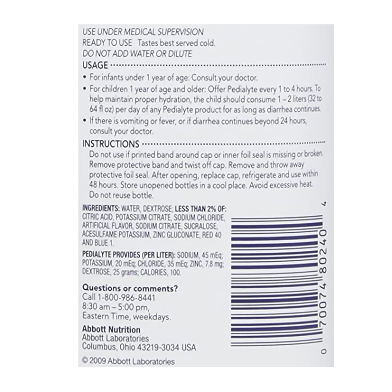 Pedialyte Classic Oral Electrolyte Solution