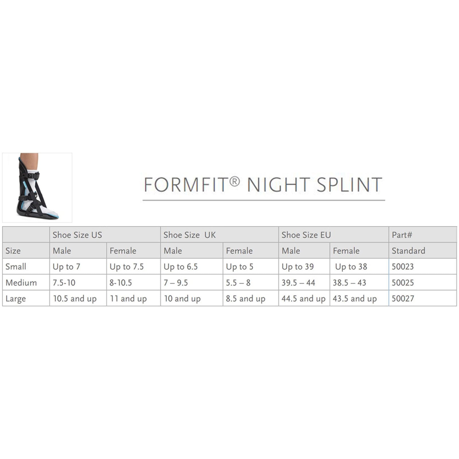 Ossur Formfit Night Splint