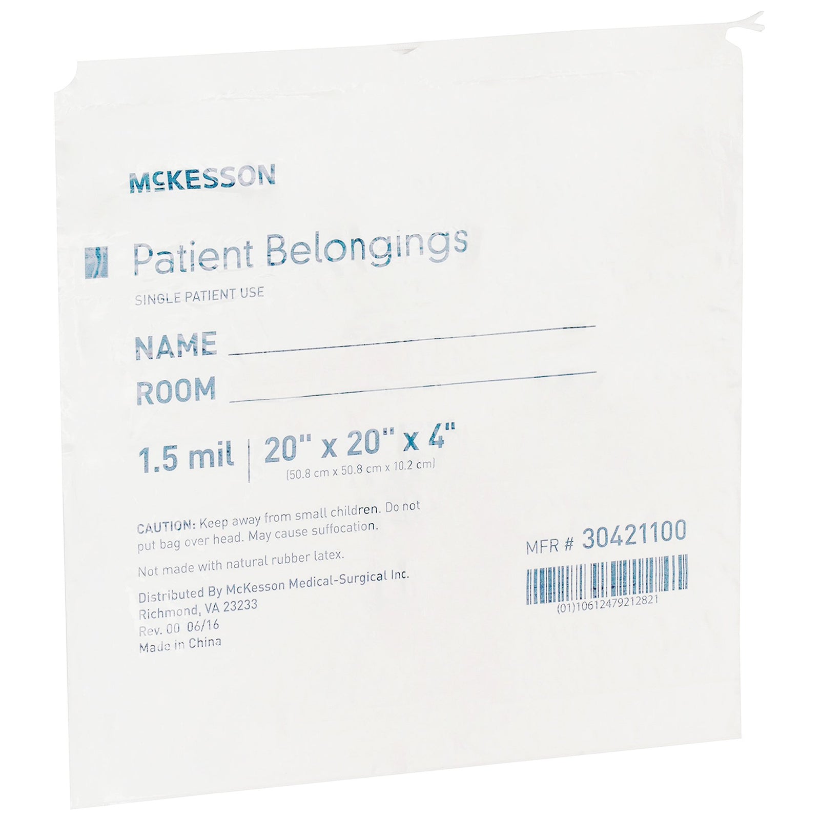 McKesson Patient Belongings Bag