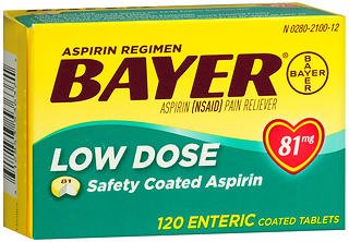 Bayer Aspirin Regimen Low Dose