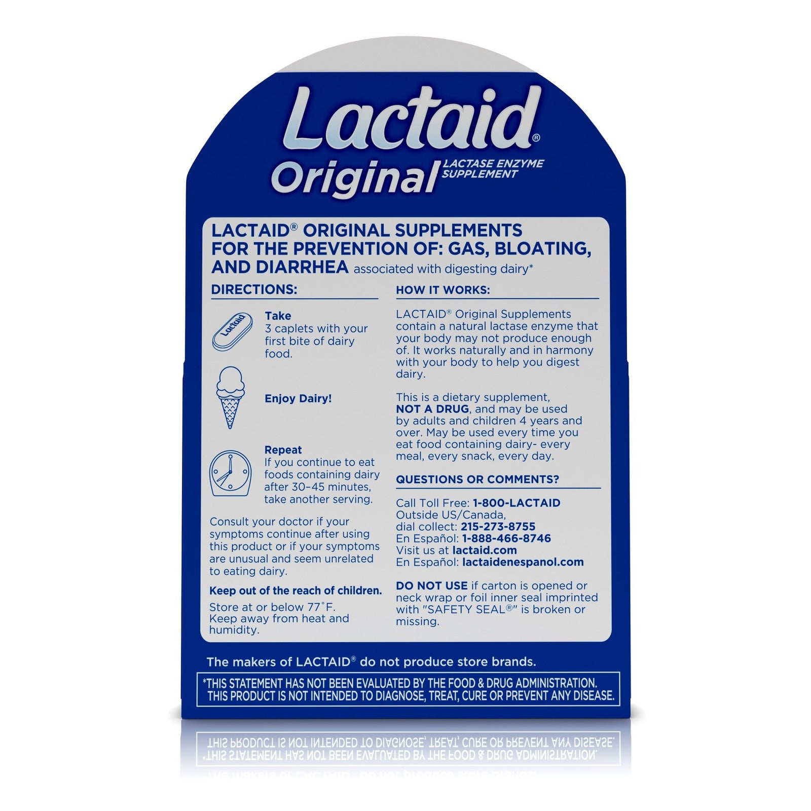 Lactaid Original Lactase Enzyme Dietary Supplement