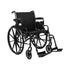 McKesson Lightweight Wheelchair Dual Axle (18" & 20" Seat Widths) w/ Swing-Away Footrest/Elevating Legrest, Black Upholstery, 300 lbs. Weight Capacity