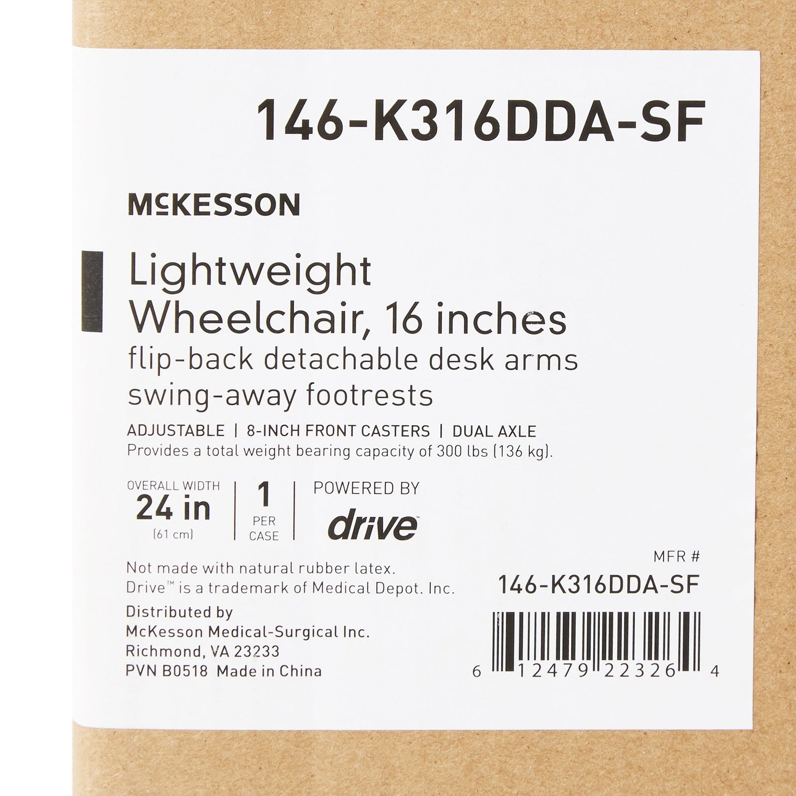 McKesson Lightweight Wheelchair