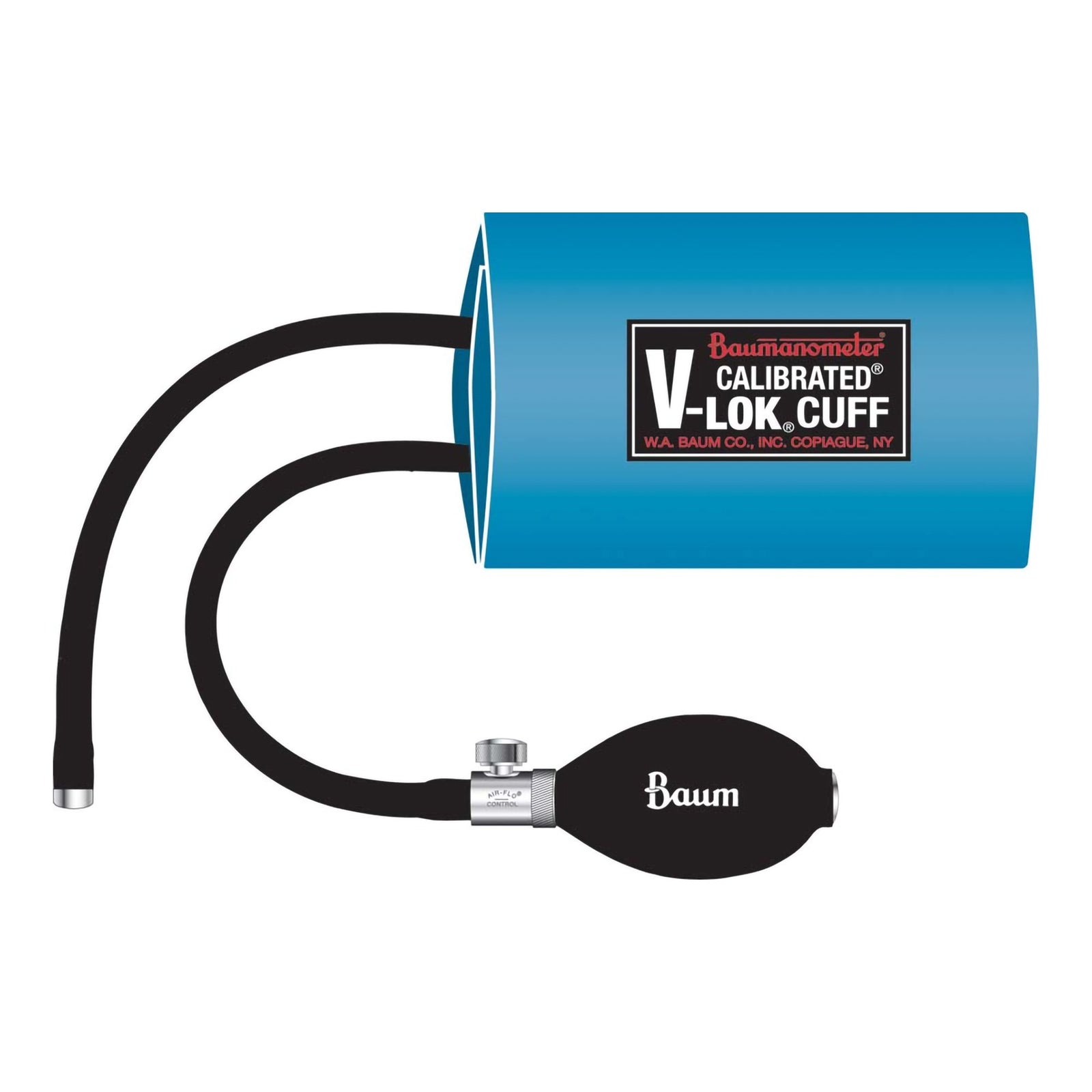 Calibrated V-Lok Reusable Blood Pressure Cuff And Bulb