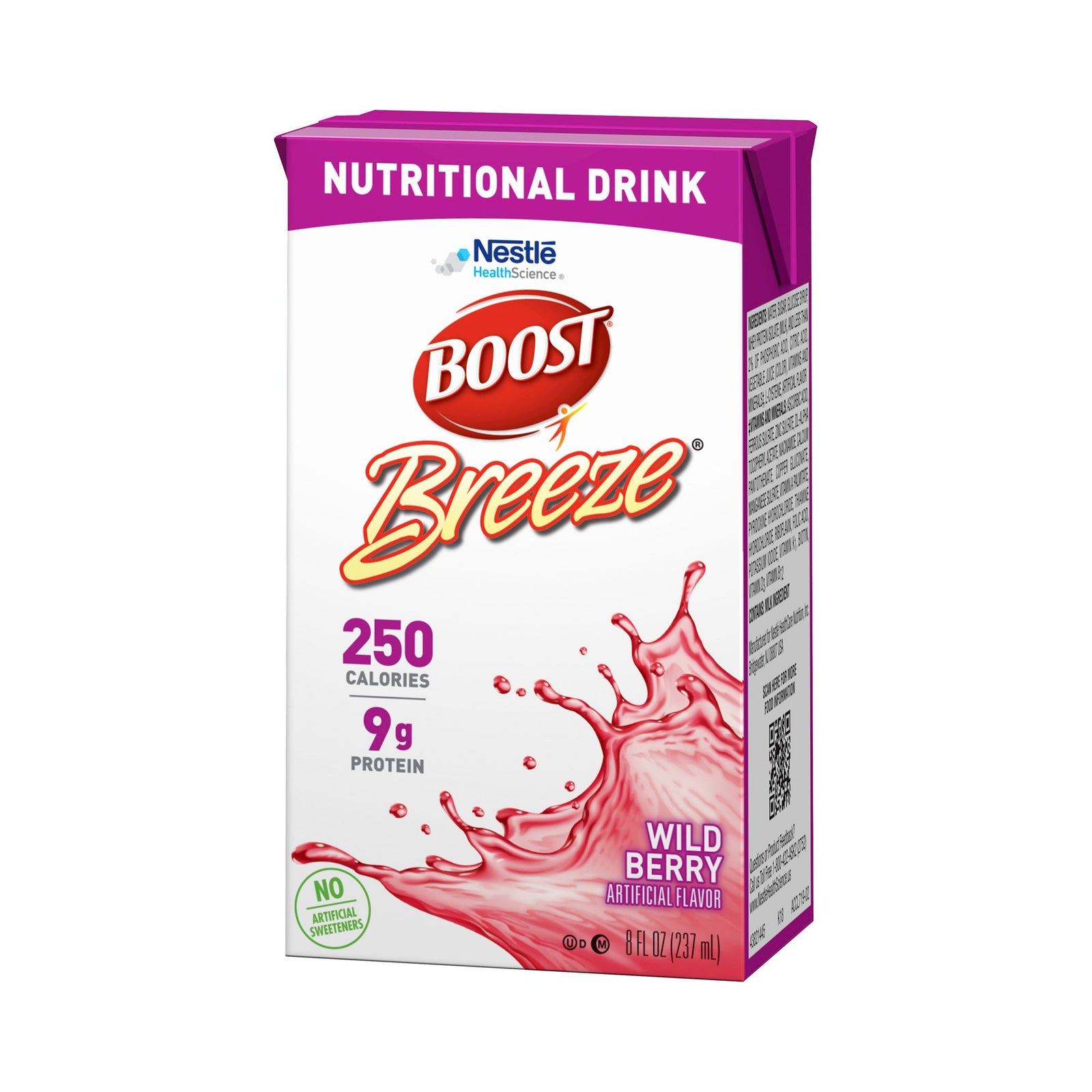 Boost Breeze® Wild Berry Oral Supplement, 8 oz. Carton, 24 per Case