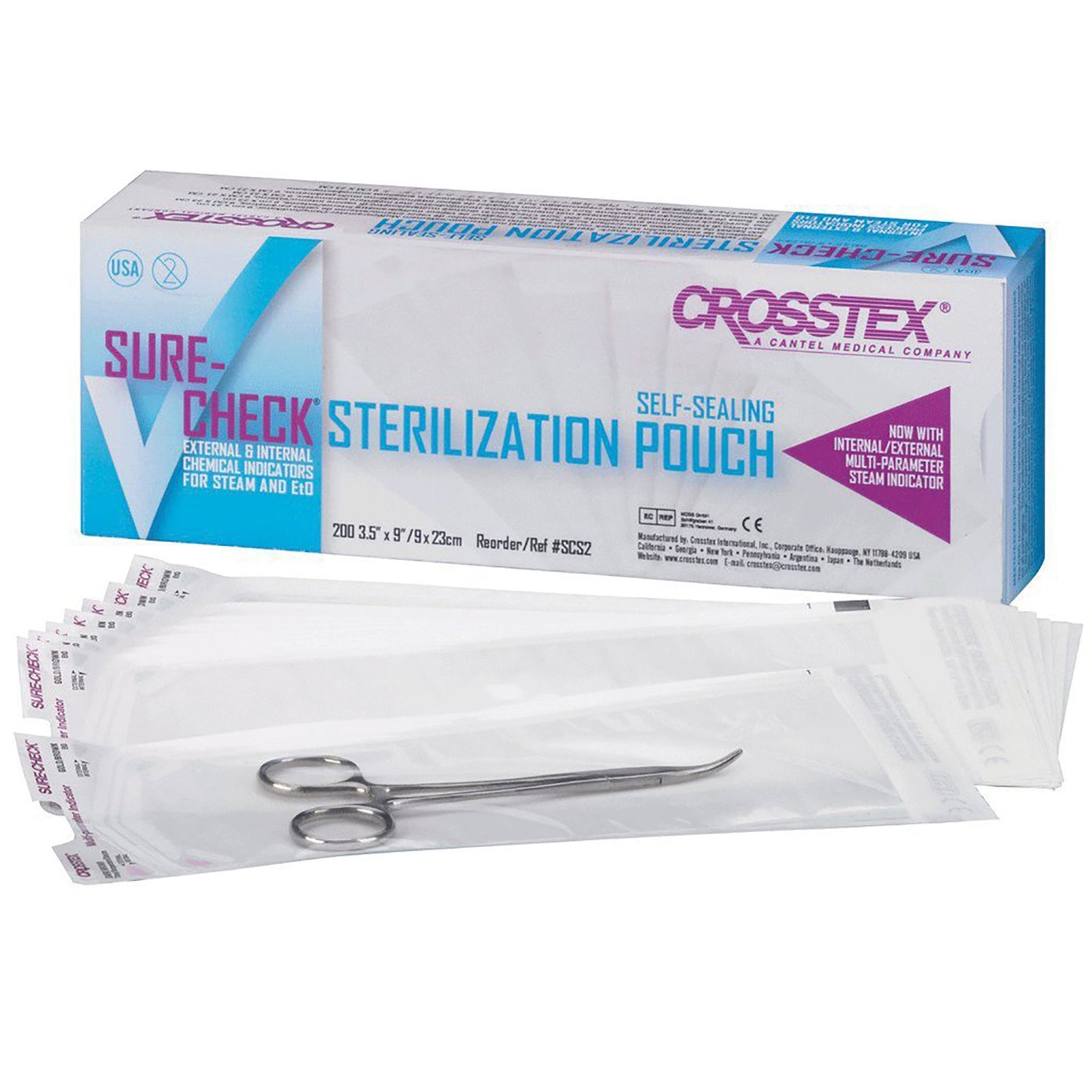Sure-Check 3.5"x9" EO/Steam Sterilization Pouch