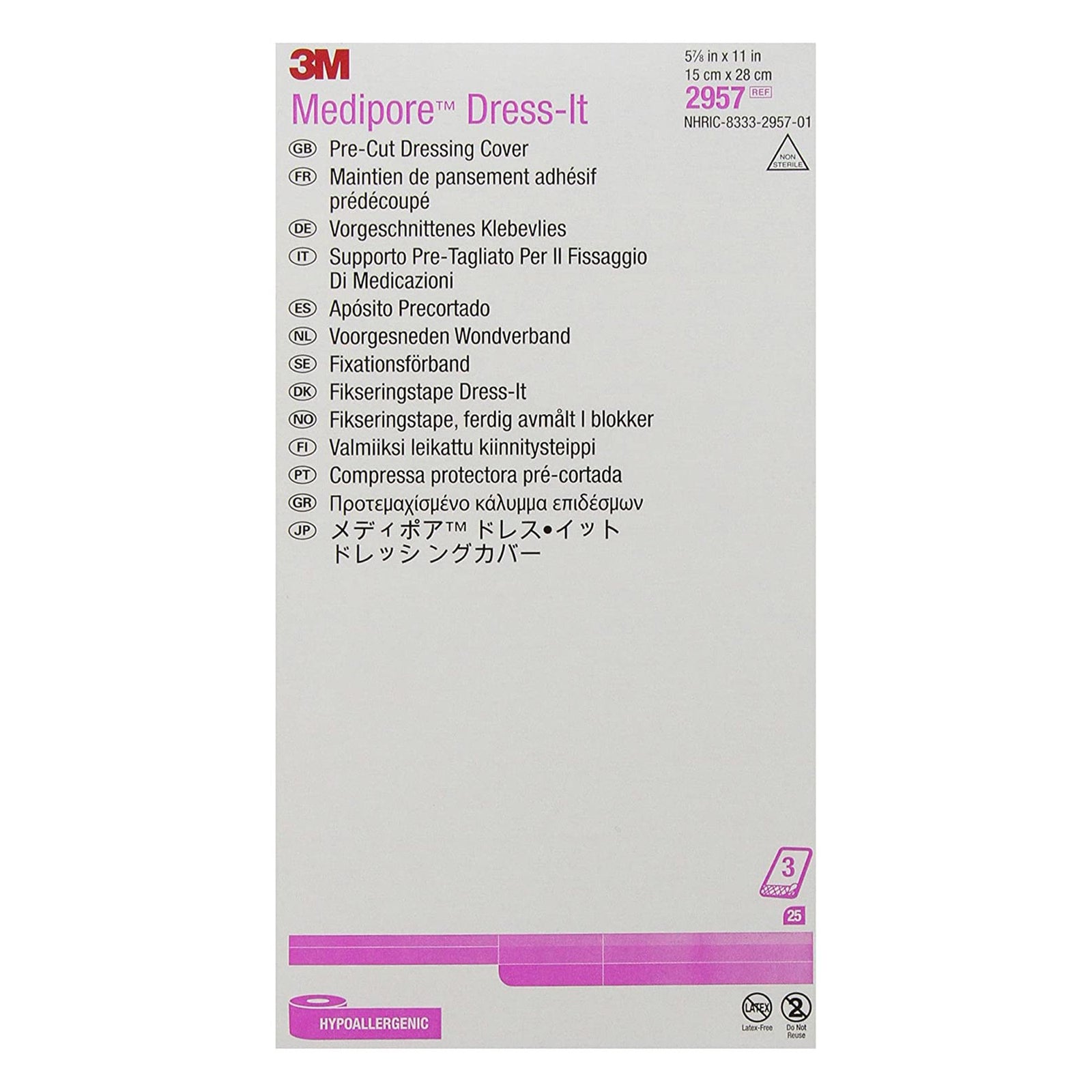 3M Medipore Dress-It Pre-Cut Dressing Covers