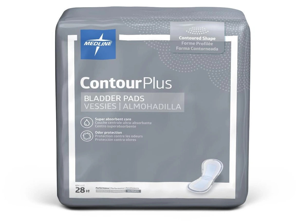 Medline ContourPlus Bladder Control Pad, Ultimate, 8" x 17"