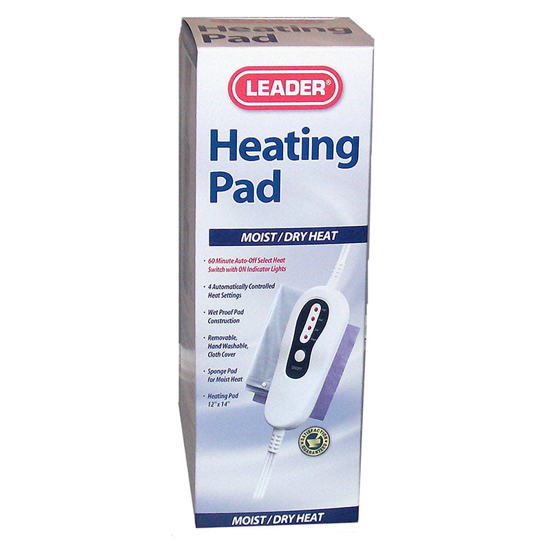 Leader LCD Select Moist/Dry Heating Pad, 12 x 14 in.