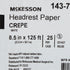 McKesson Headrest Paper