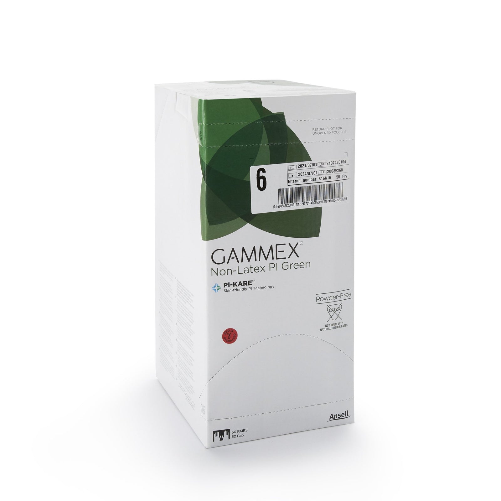 GAMMEX Non-Latex PI Green Surgical Glove