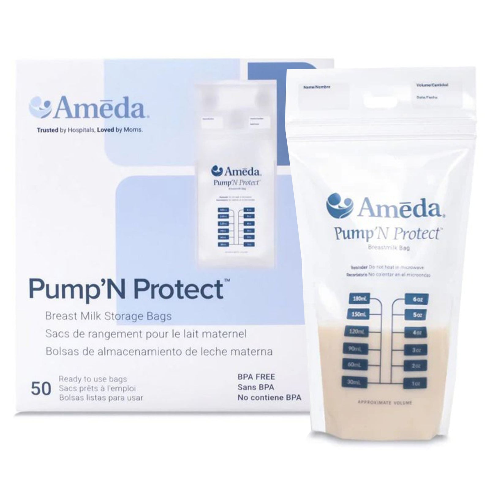 Ameda Pump 'N Protect Breast Milk Storage Bag