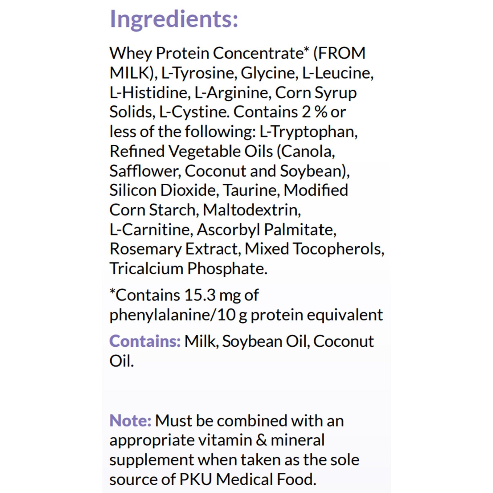 PhenylAde® GMP Mix-In Unflavored PKU Oral Supplement, 12.5 Gram Individual Packet