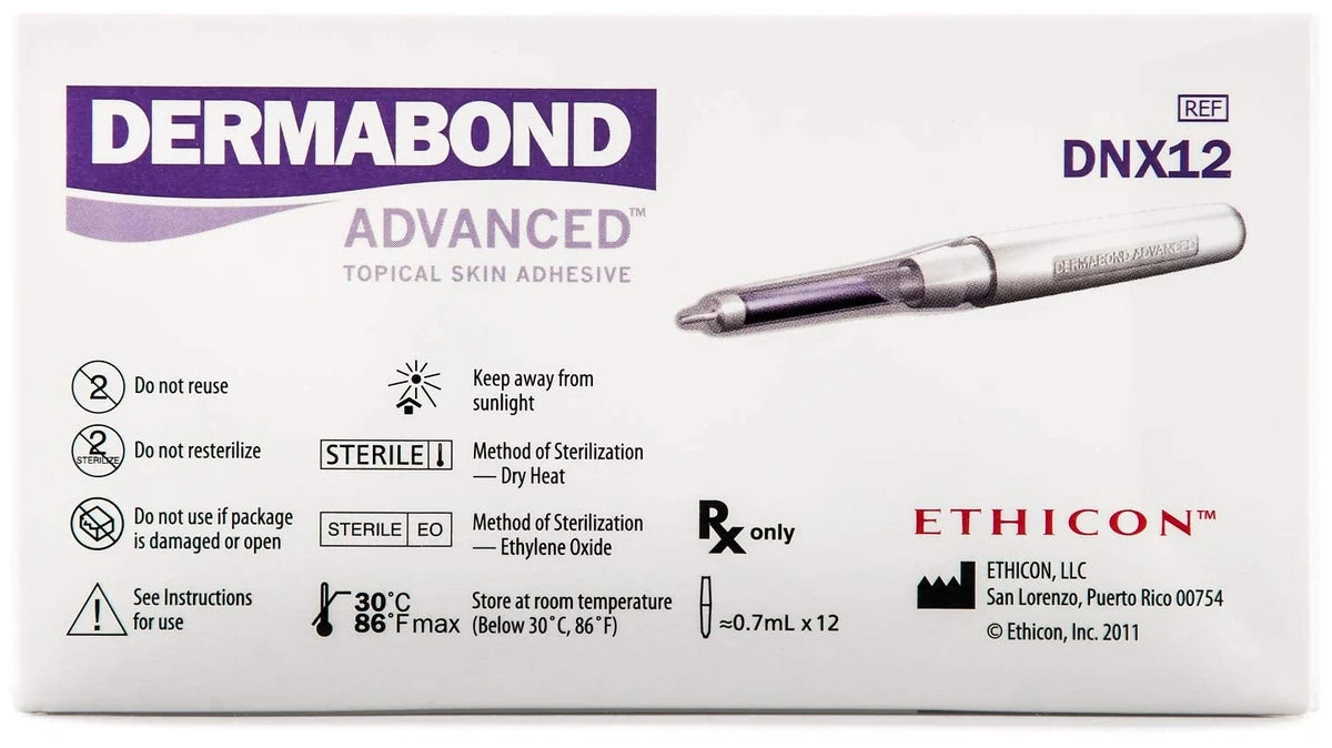 Dermabond Advanced DNX12 storage and regulatory information