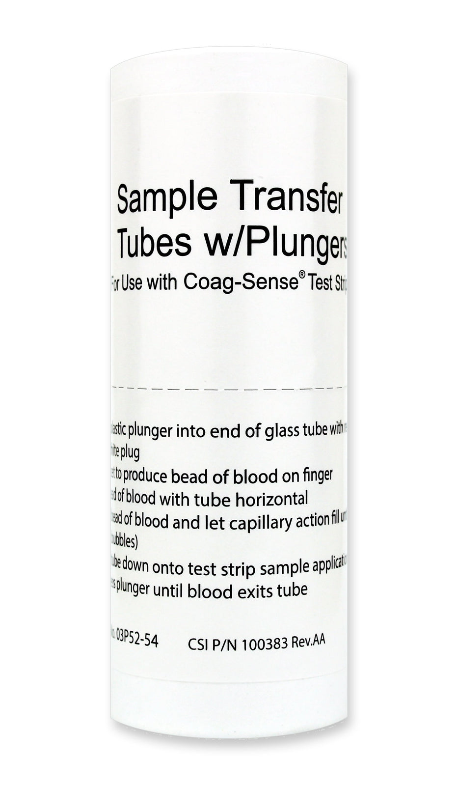 Coag-Sense Sample Transfer Tube