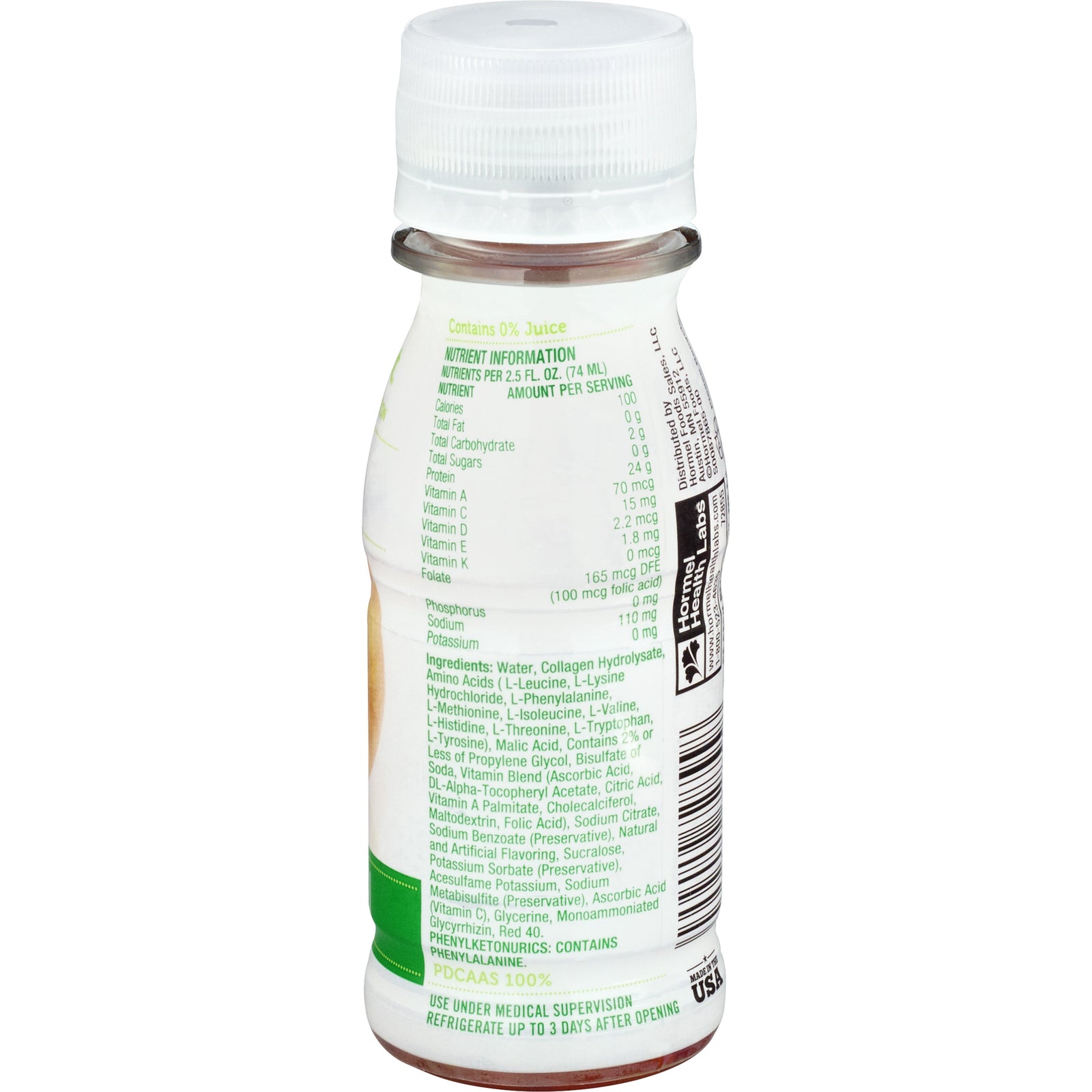 Healthy Shot® Peach Oral Protein Supplement, 2½ oz. Bottle