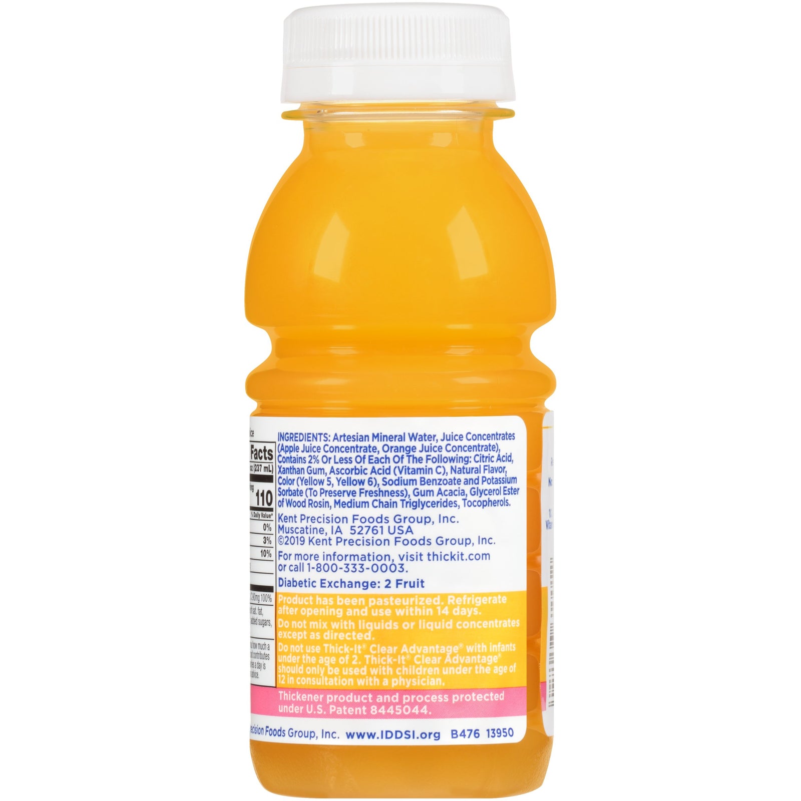 Thick-It® Clear Advantage® Nectar Consistency Orange Thickened Beverage, 8 oz. Bottle