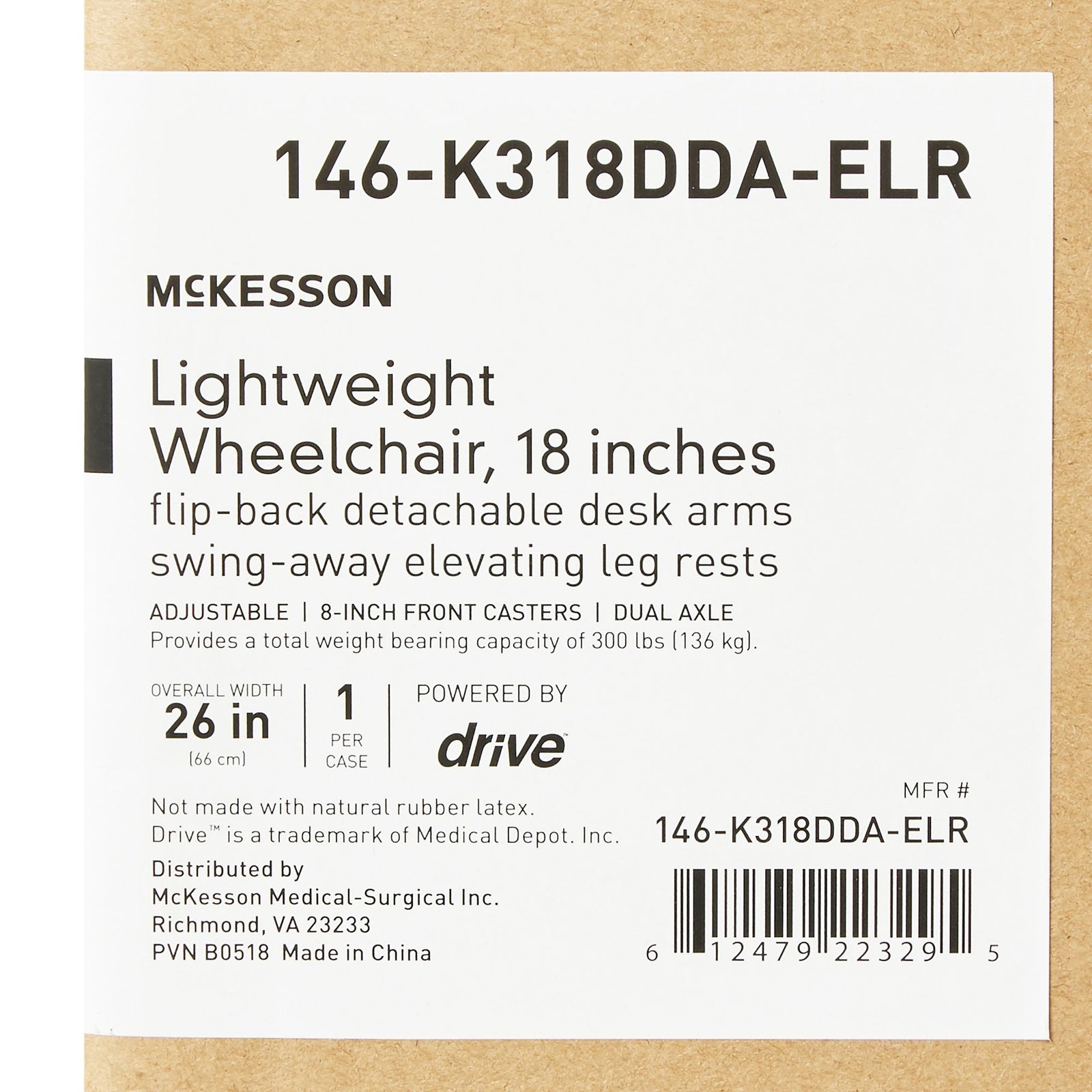 McKesson Lightweight Wheelchair