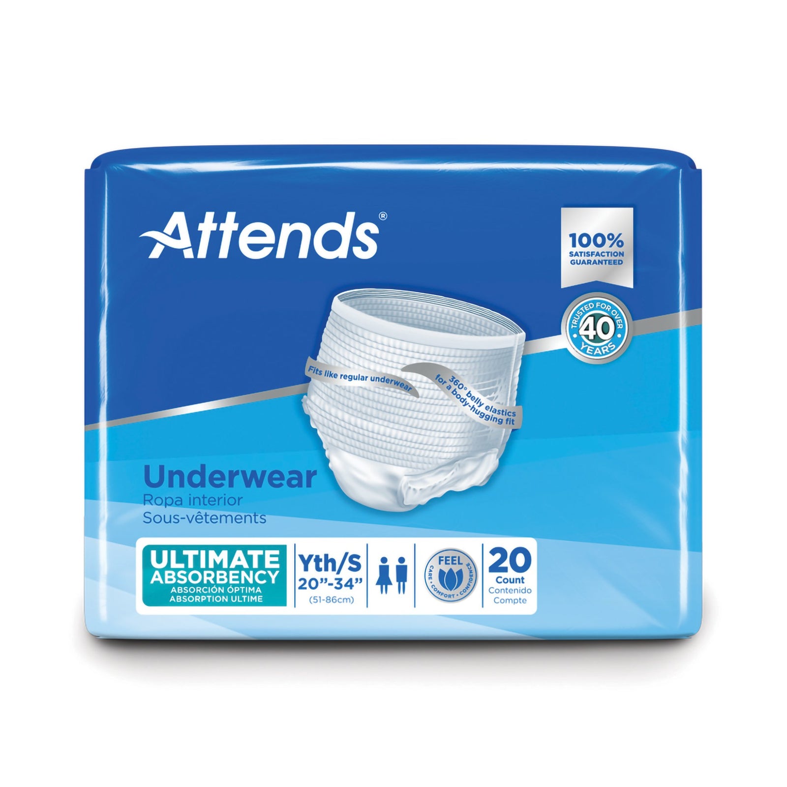 Attends Advanced Unisex Adult Absorbent Underwear