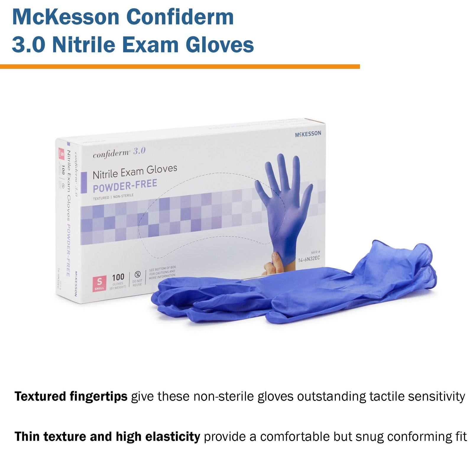 McKesson Confiderm 3.0 Nitrile Exam Glove