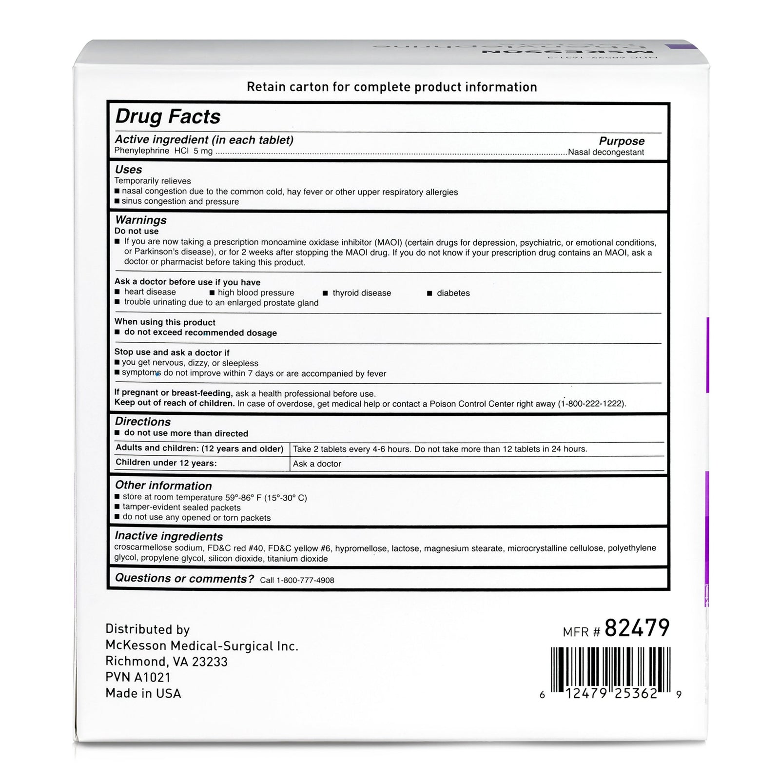 McKesson Brand Sinus Relief