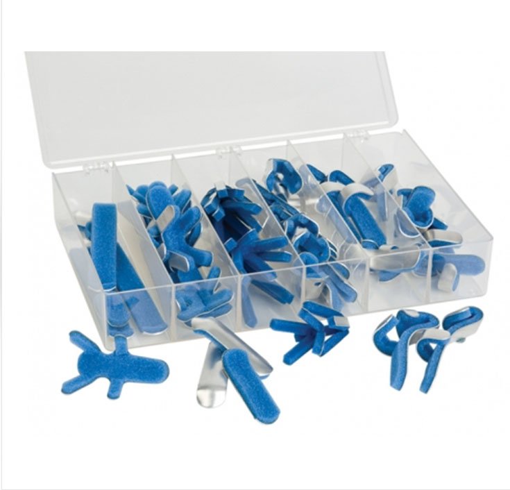 ProCare Finger Splint Assorted Sizes, No Fastener (Blue/Silver)