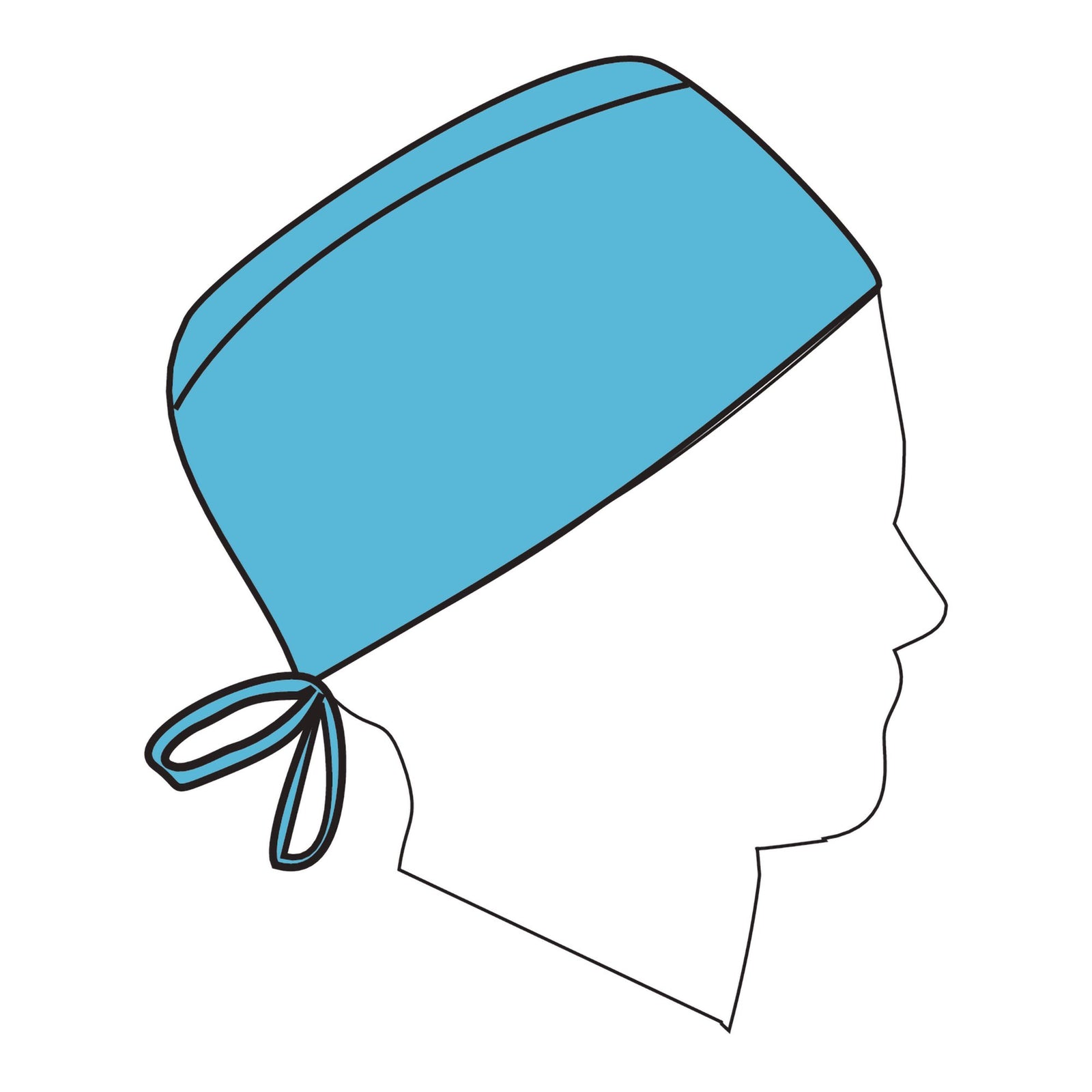 Surgeon Cap One Size Fits Most Blue Tie Closure