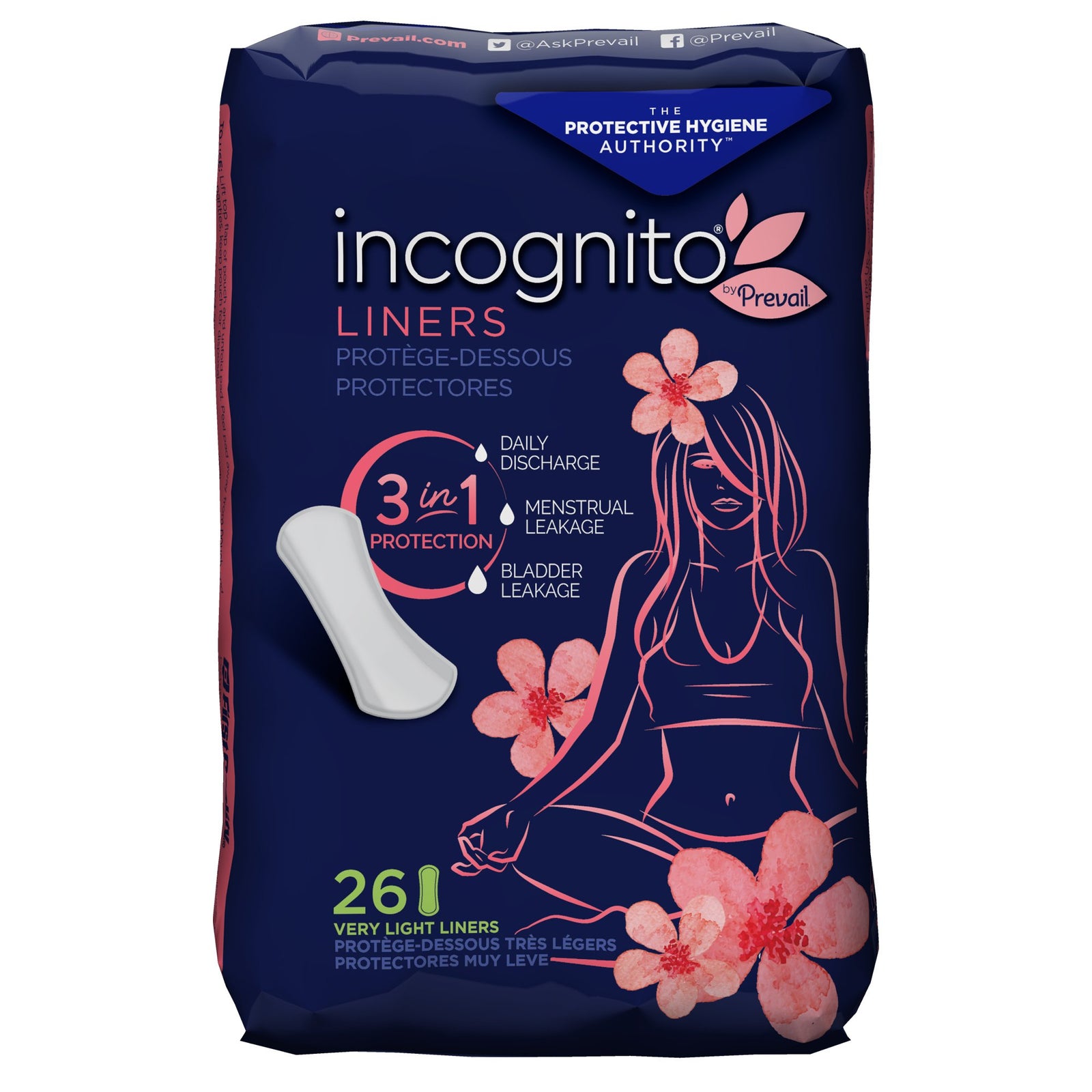 incognito by Prevail Panty Liner