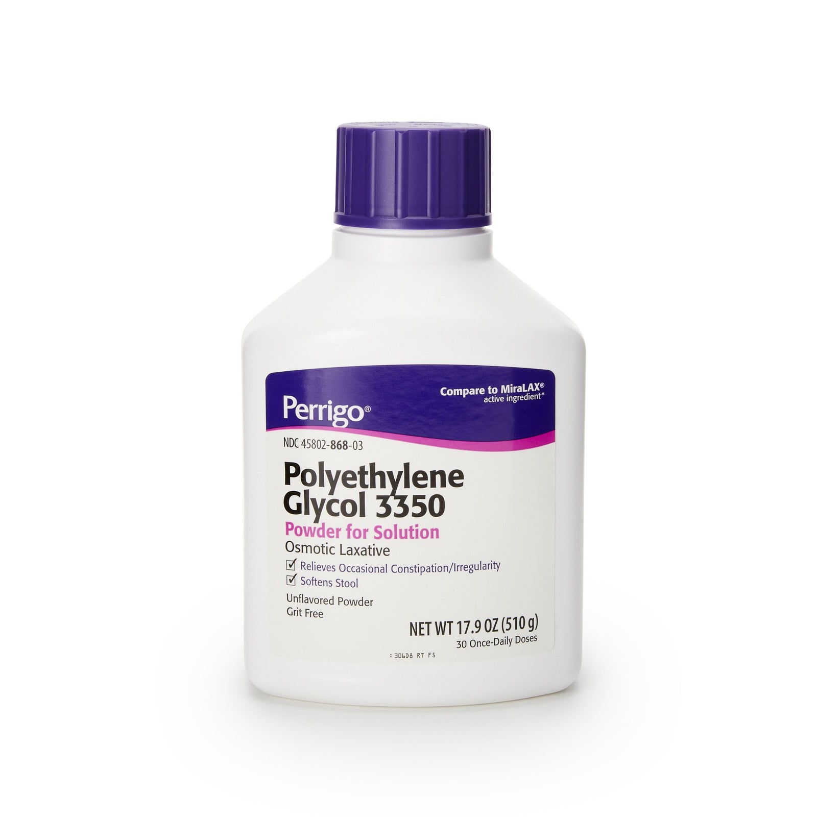 Polyethylene Glycol 3350 (Peg 3350) 17 Gram / Dose Powder For Solution Bottle 17.9 Oz