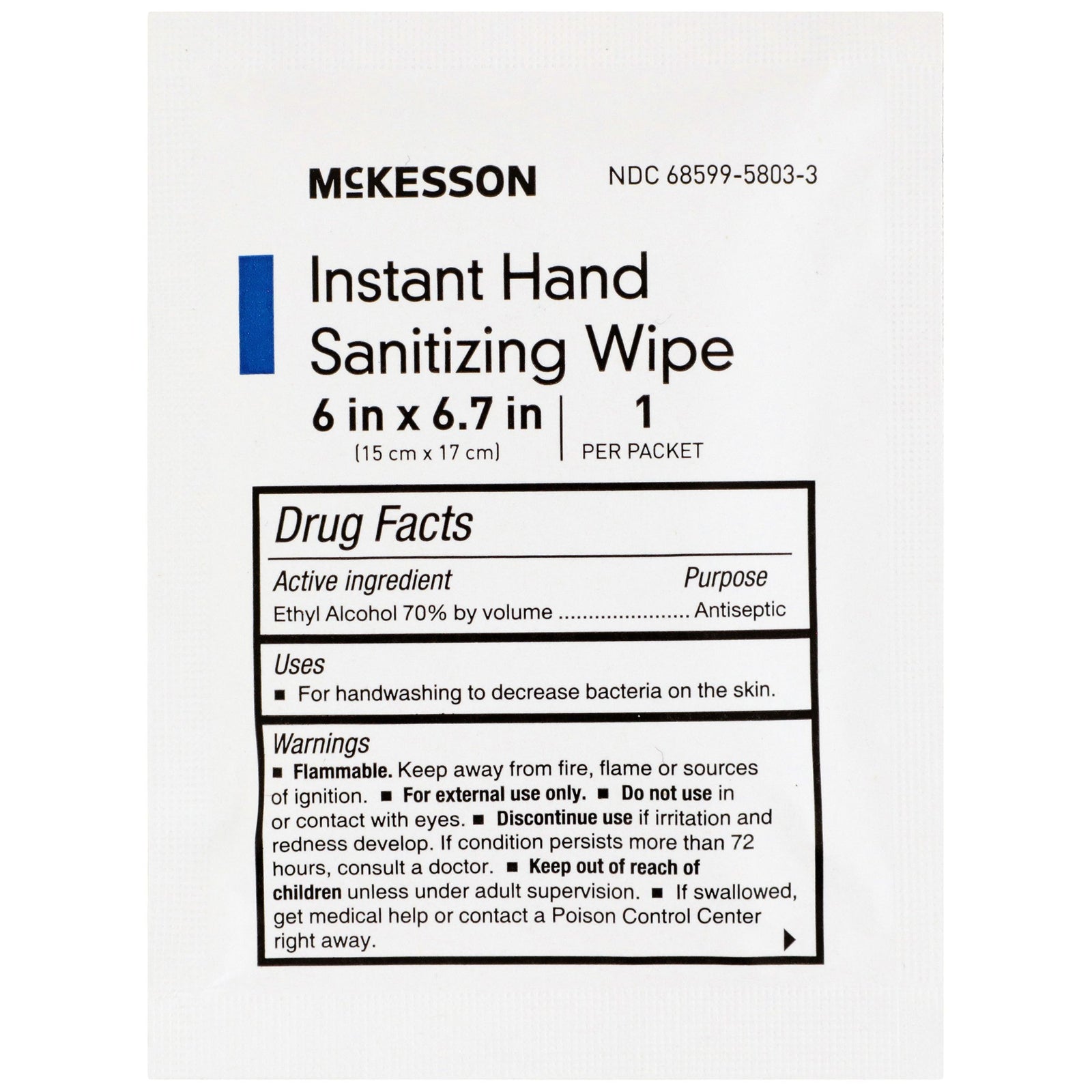 McKesson Hand Sanitizing Wipe
