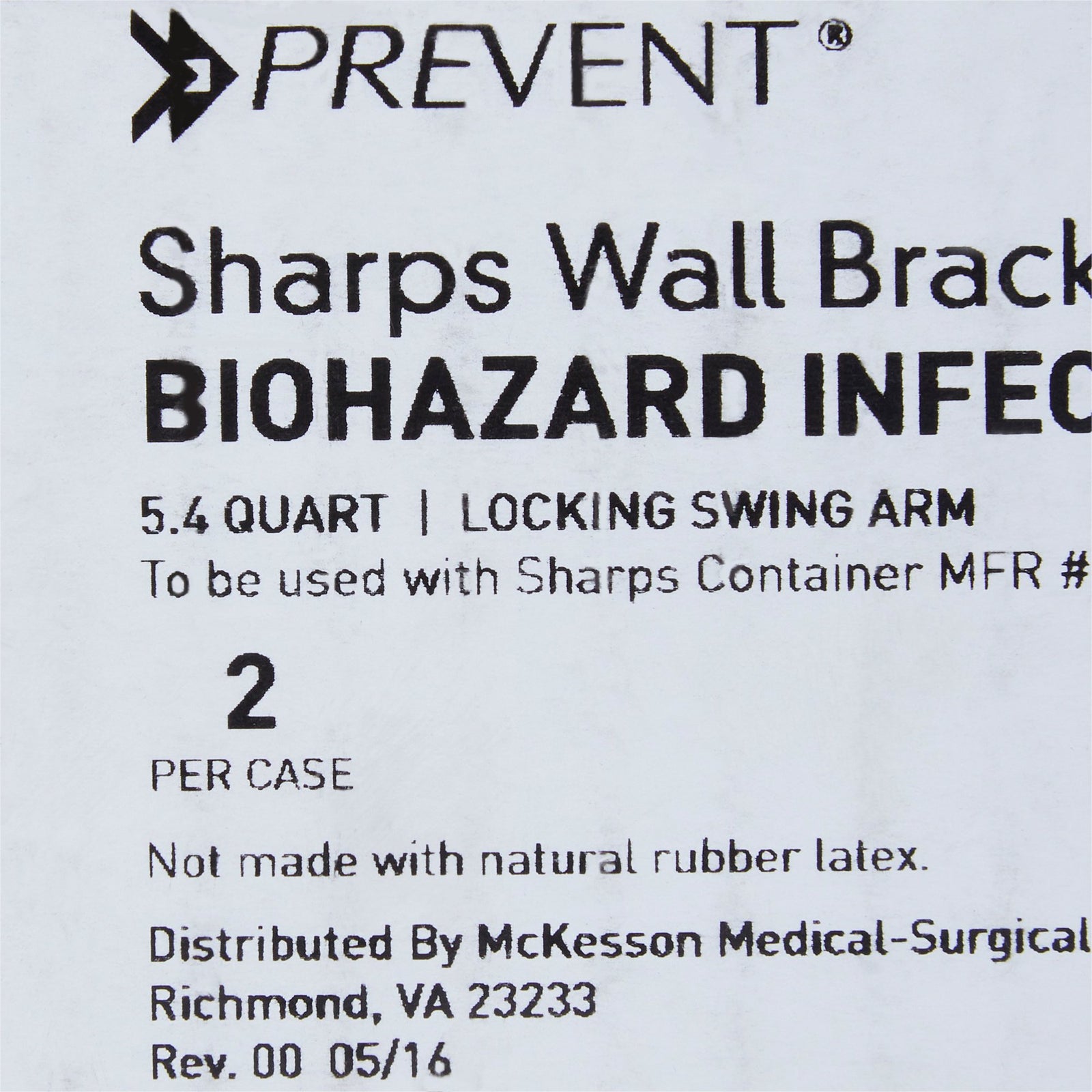 McKesson Prevent Sharps Container Bracket