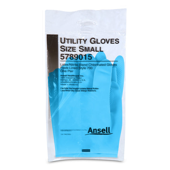 Utility Glove Medium Latex / Nitrile Blue 13 Inch Straight Cuff Nonsterile