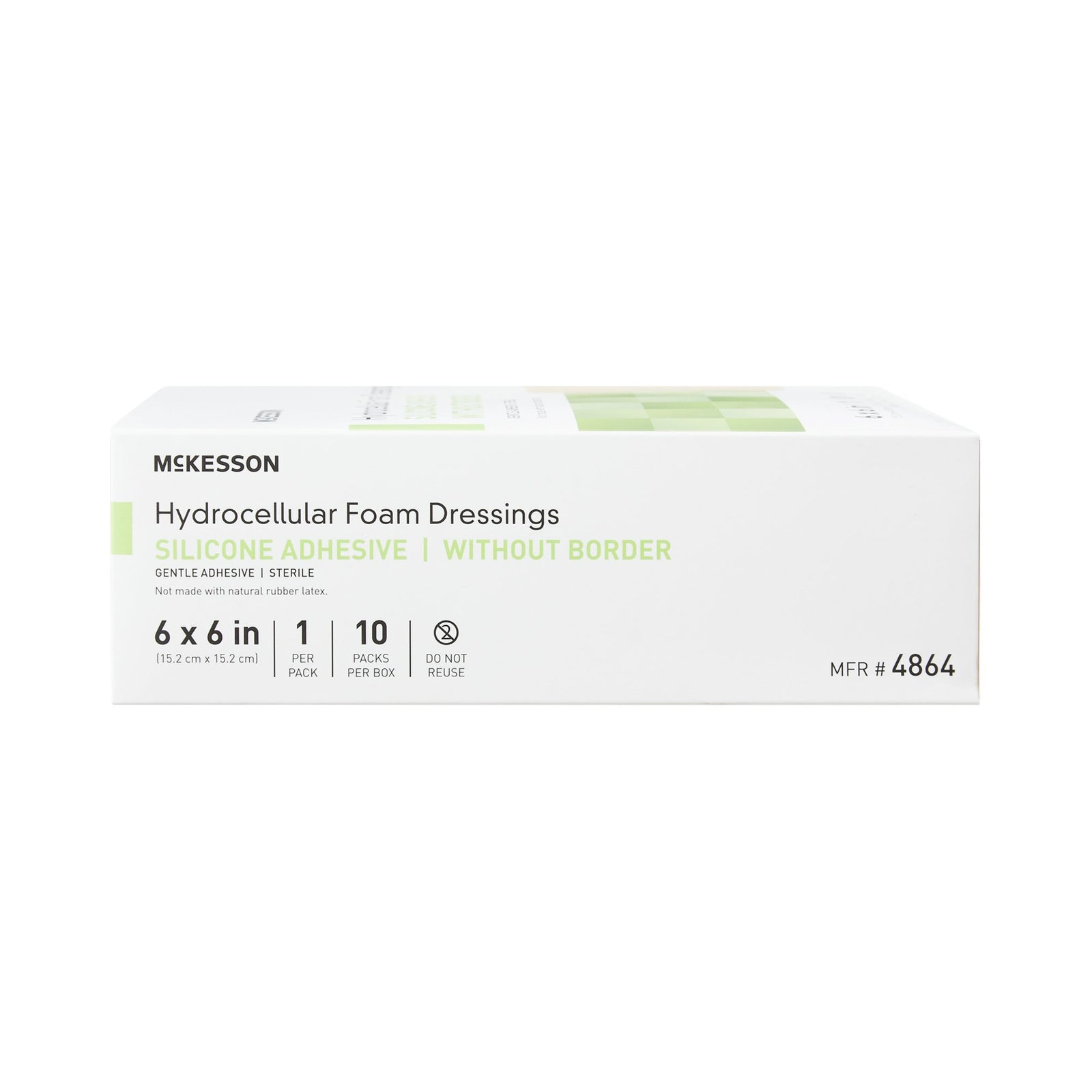 McKesson Hydrocellular Foam Dressings Silicone Adhesive Without Border