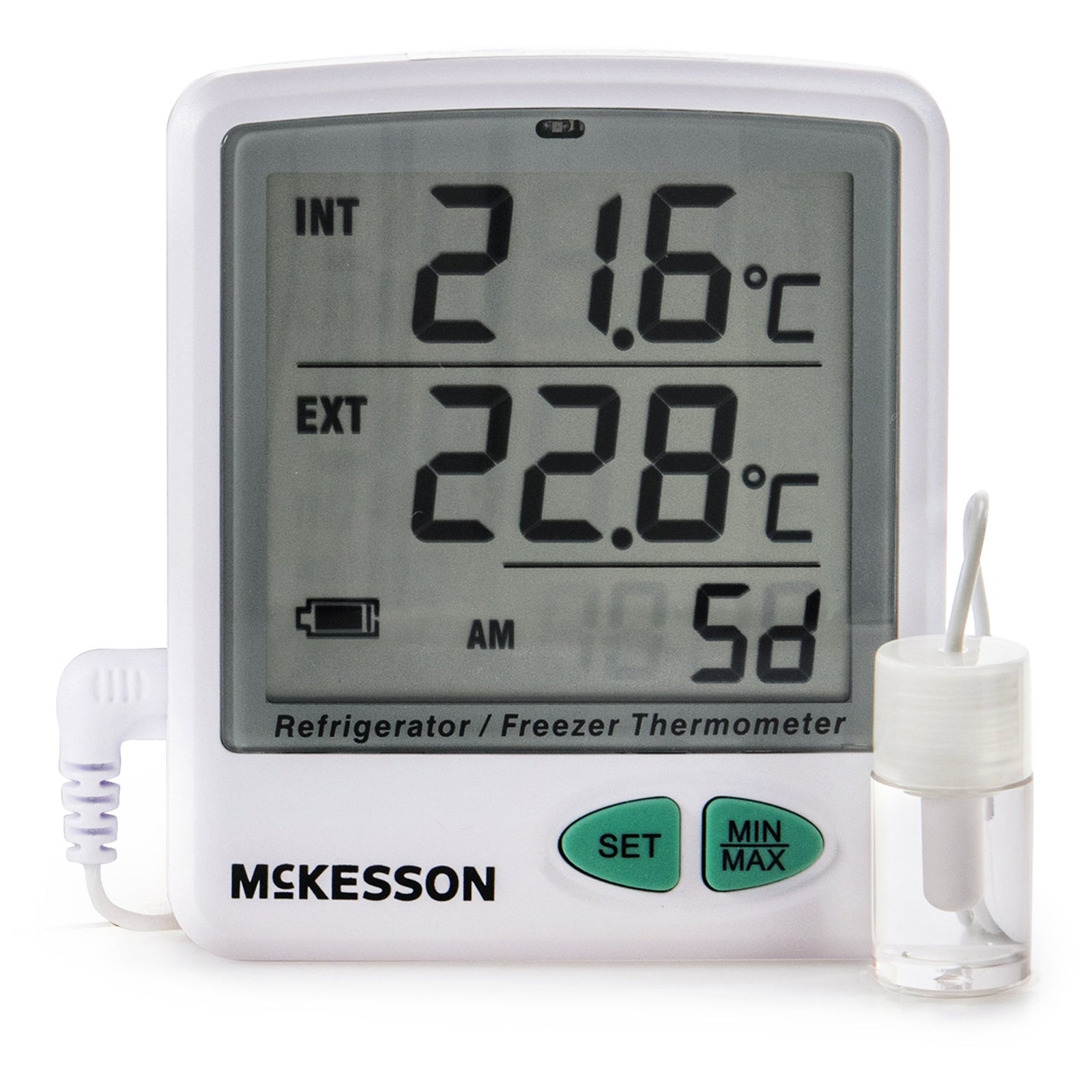 McKesson Datalogging Refrigerator / Freezer Thermometer With Alarm