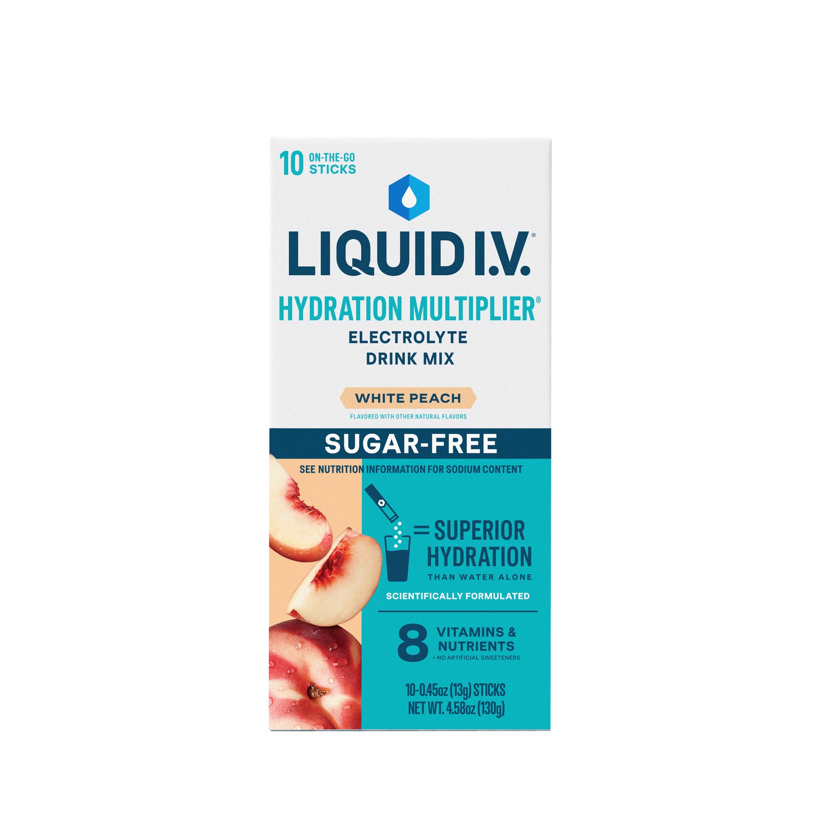 Liquid I.V. Hydration Multiplier Sugar-Free Electrolyte Drink Mix, 10 ct