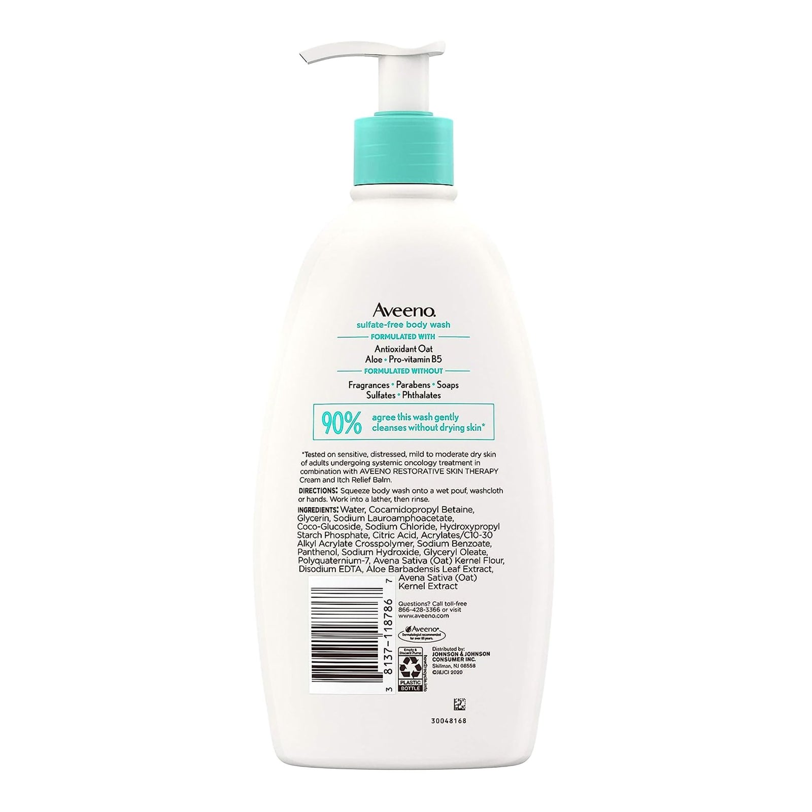Aveeno, Body Wash Restorative Skin Therapy Sulfate-Free 18Oz
