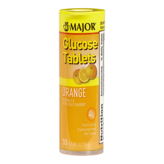 Glucose Supplement 10 Per Bottle Chewable Tablet Orange Flavor