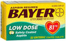 Bayer Aspirin Regimen Low Dose