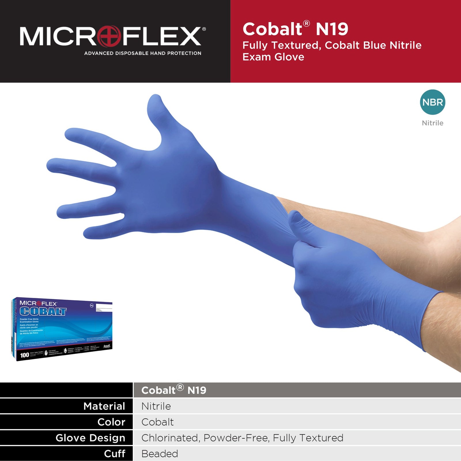MICROFLEX Cobalt Exam Glove