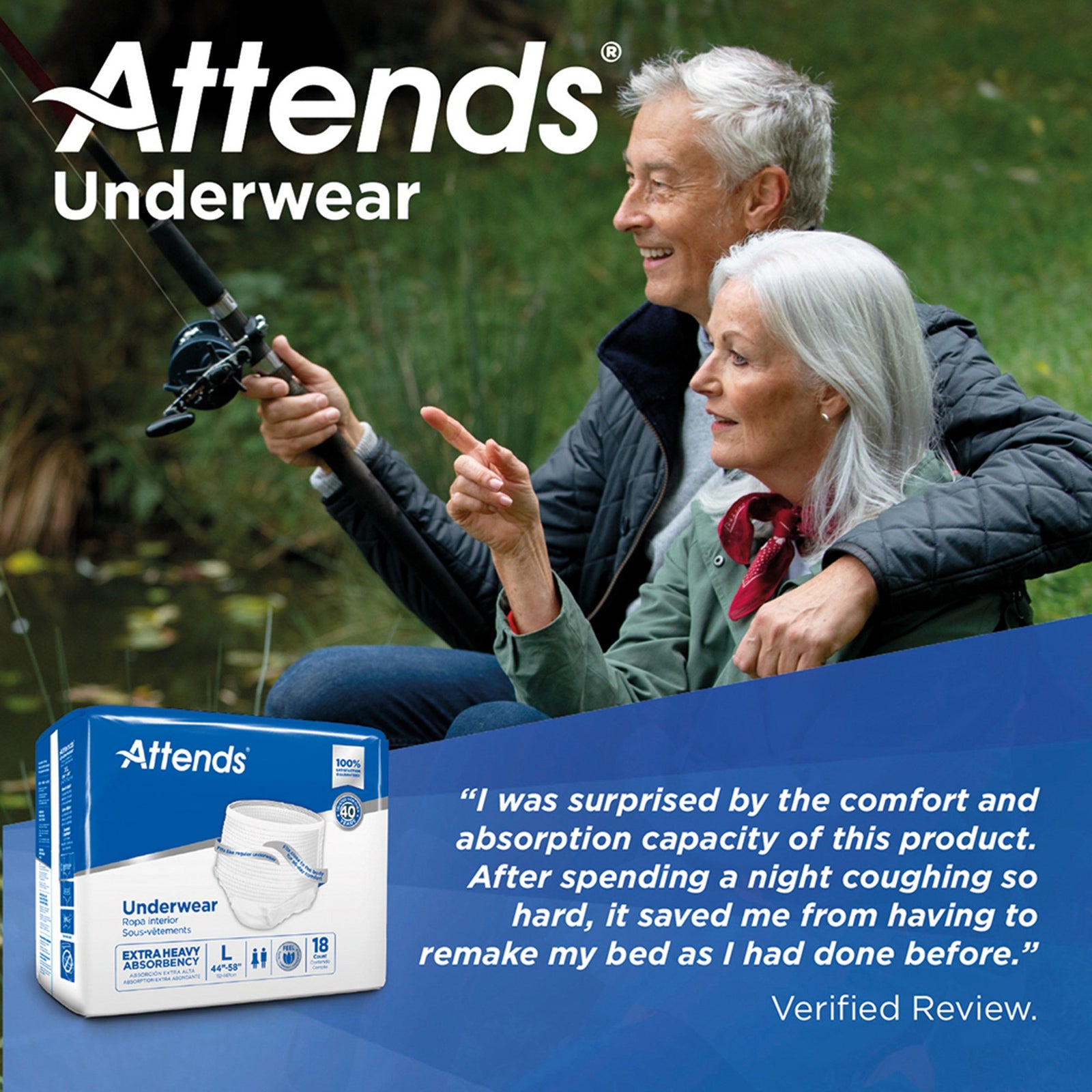 Attends Unisex Adult Absorbent Underwear