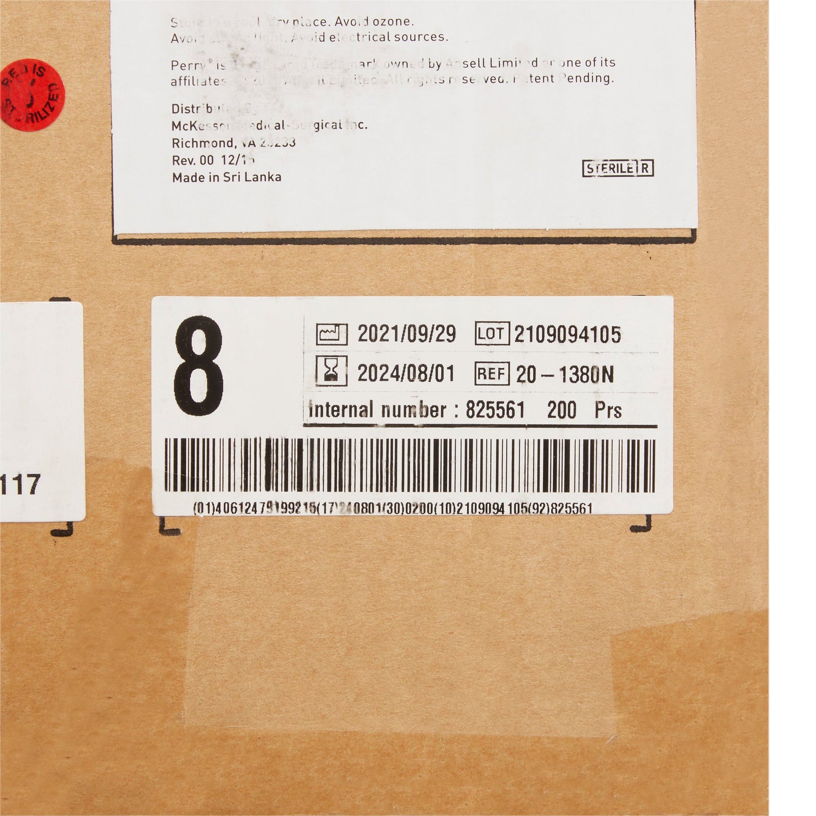 McKesson Perry Latex Standard Cuff Length Surgical Glove