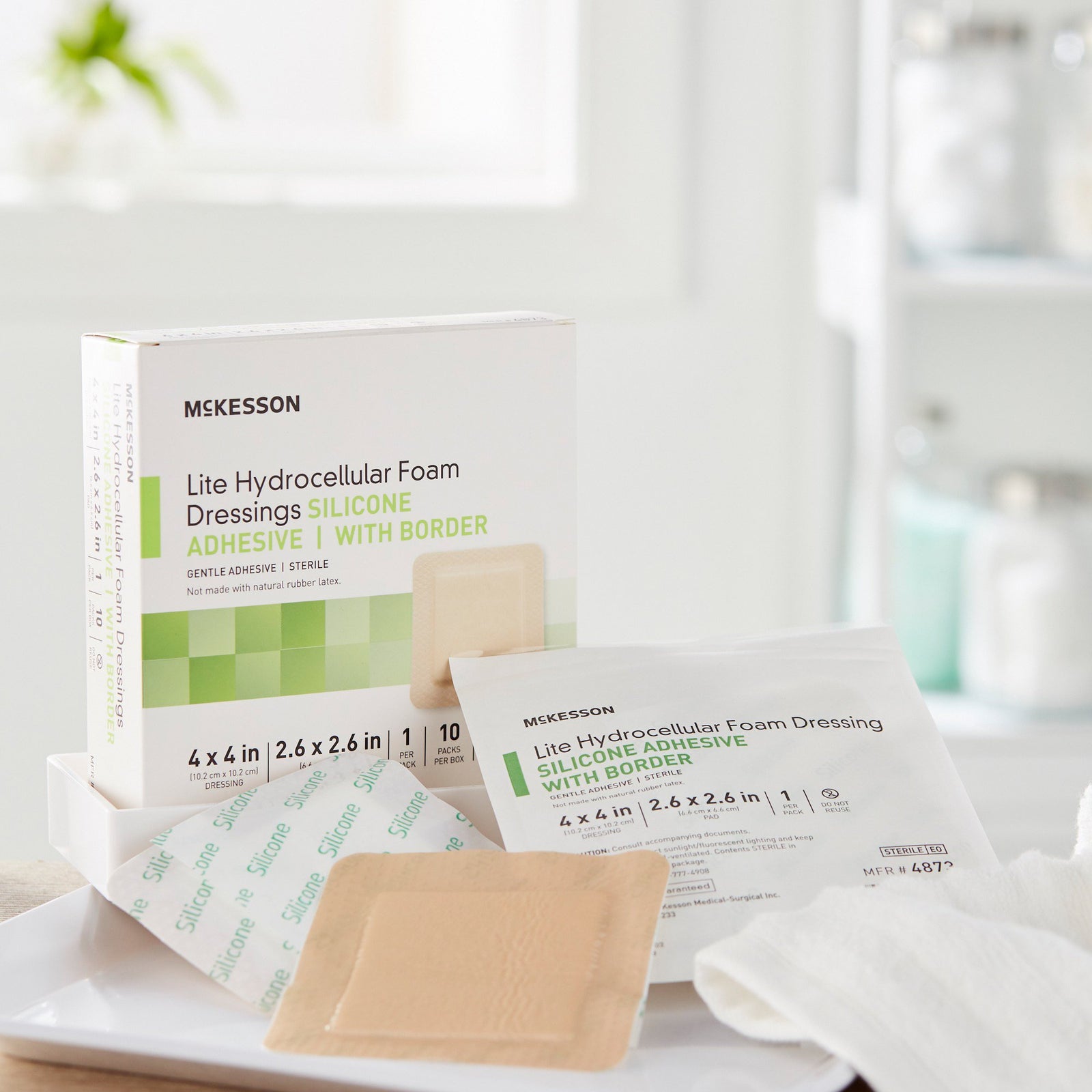 McKesson Lite Thin Silicone Foam Dressing