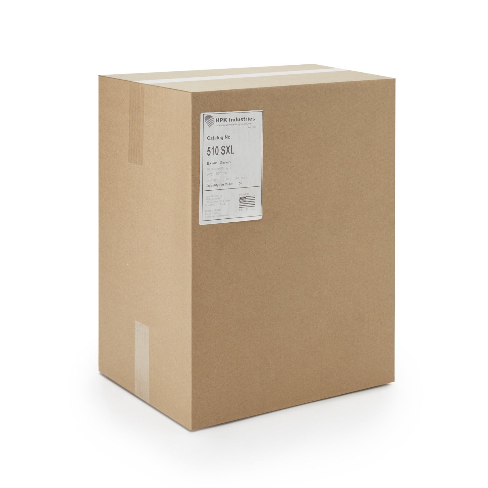 Patient Exam Gown X-Large Blue Disposable