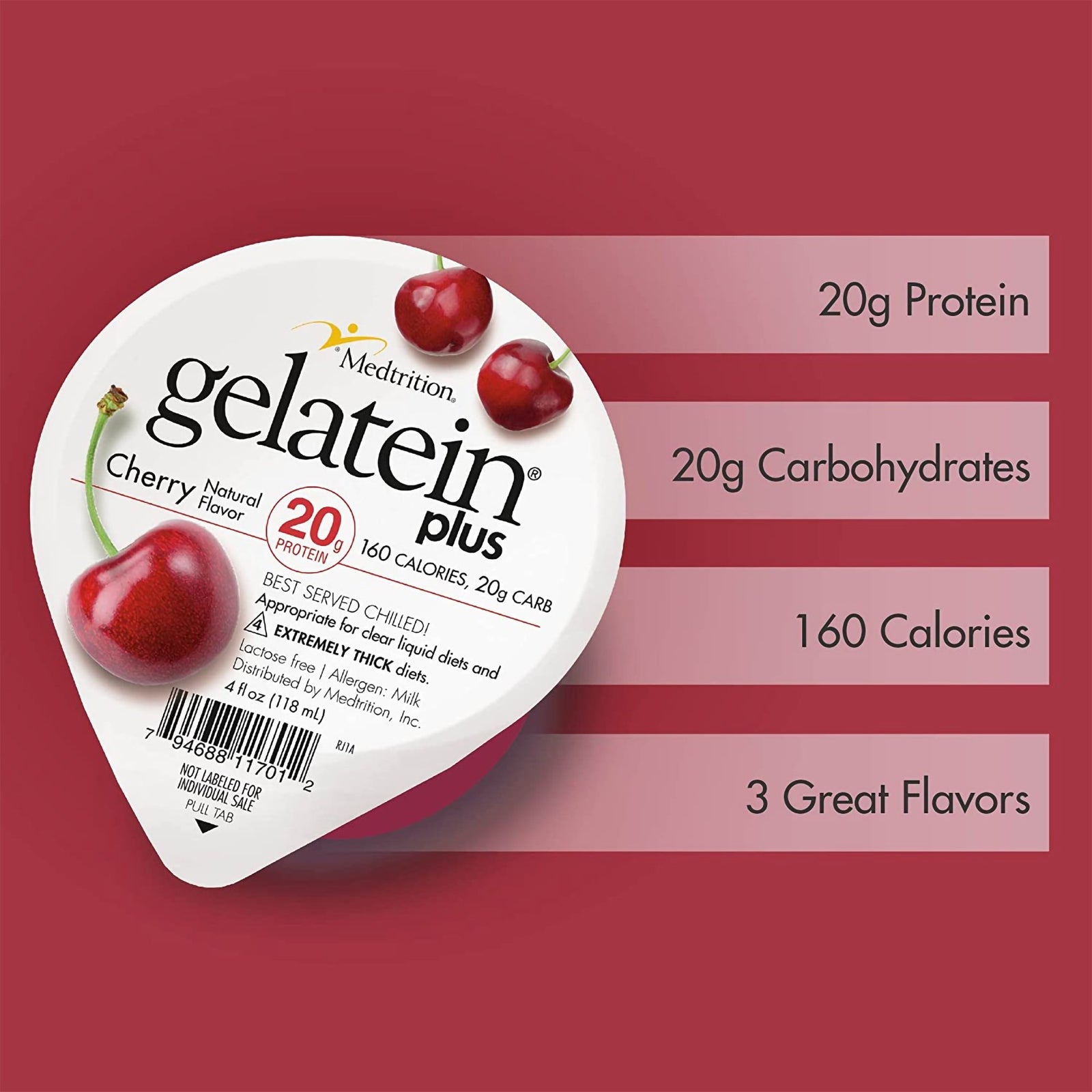 Gelatein® Plus Cherry Oral Supplement, 4 oz. Cup
