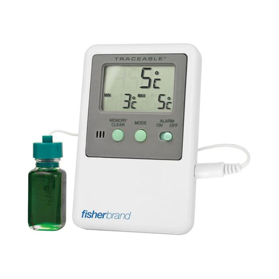 Fisherbrand Traceable Digital Refrigerator / Freezer Thermometer With Alarm