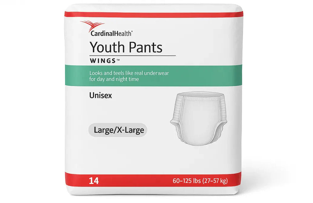 Cardinal Health Wings Youth Training Pants | All-Day & Night Protection