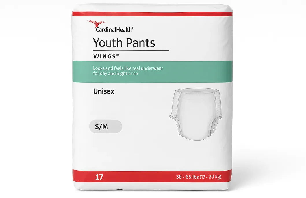 Cardinal Health Wings Youth Training Pants | All-Day & Night Protection
