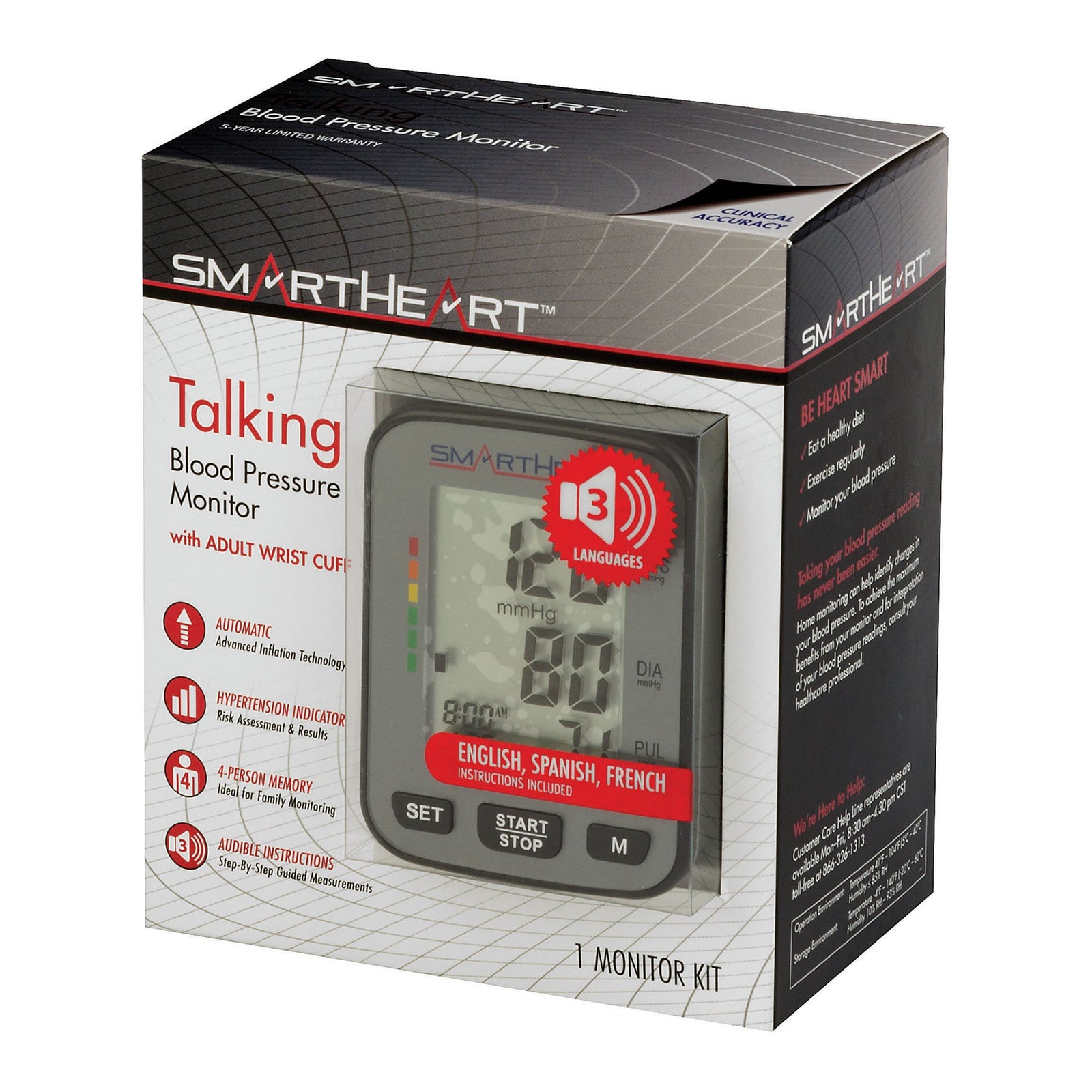 SmartHeart Home Automatic Digital Blood Pressure Monitor