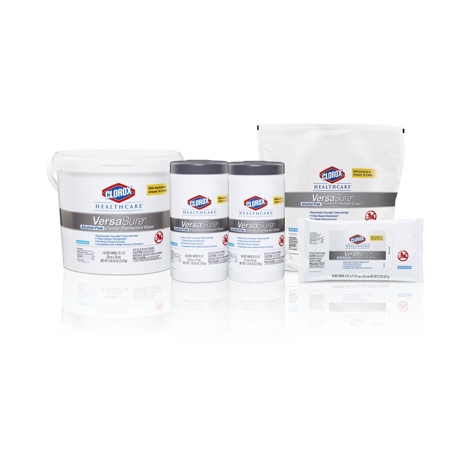 Clorox Healthcare VersaSure Alcohol-Free Cleaner Disinfectant Wipes