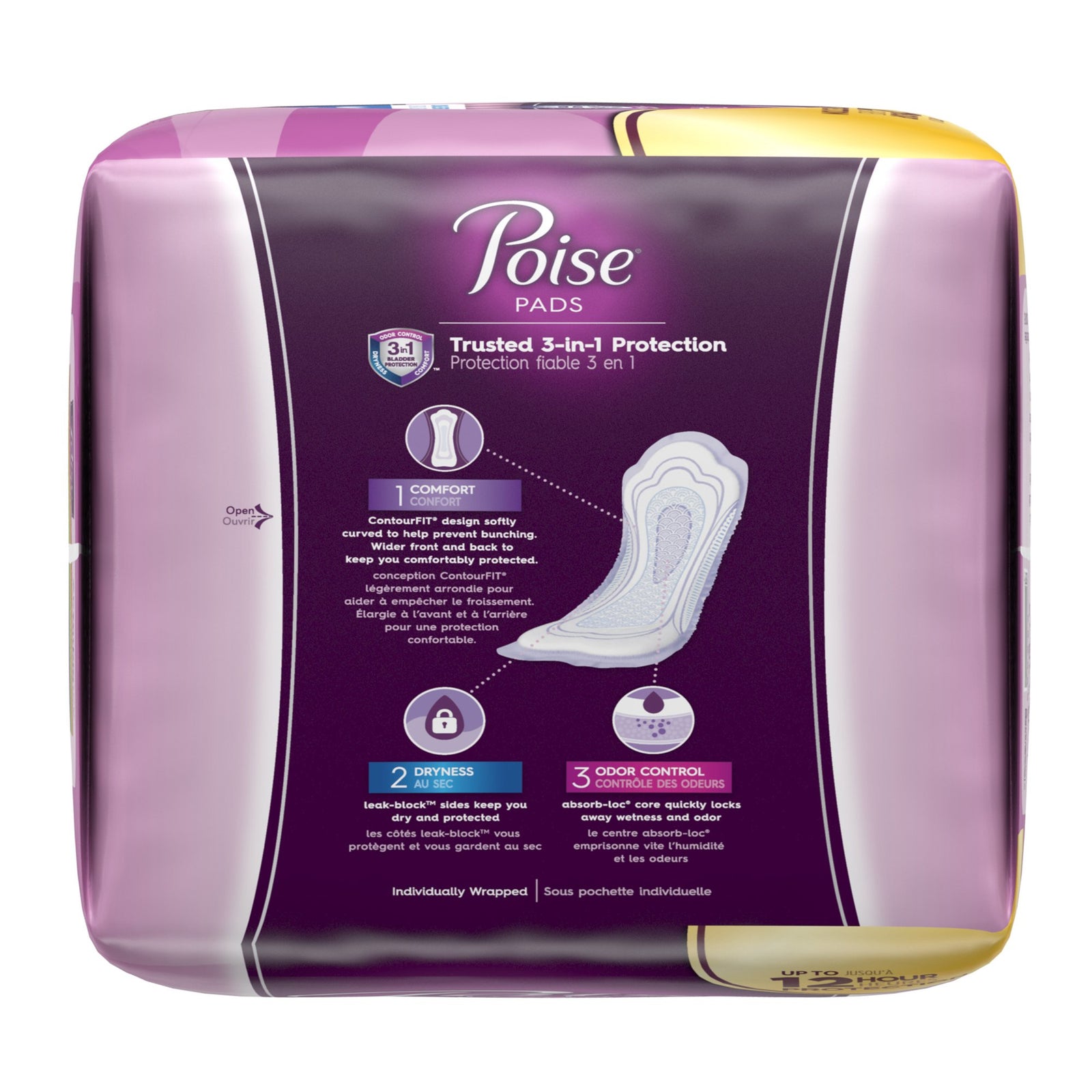 Poise Bladder Control Pad Absorb-Loc Core, Ultimate Absorbency, Protect  Against Bladder Leaks, 3-1/2 X 16 Inch | Pack of 33